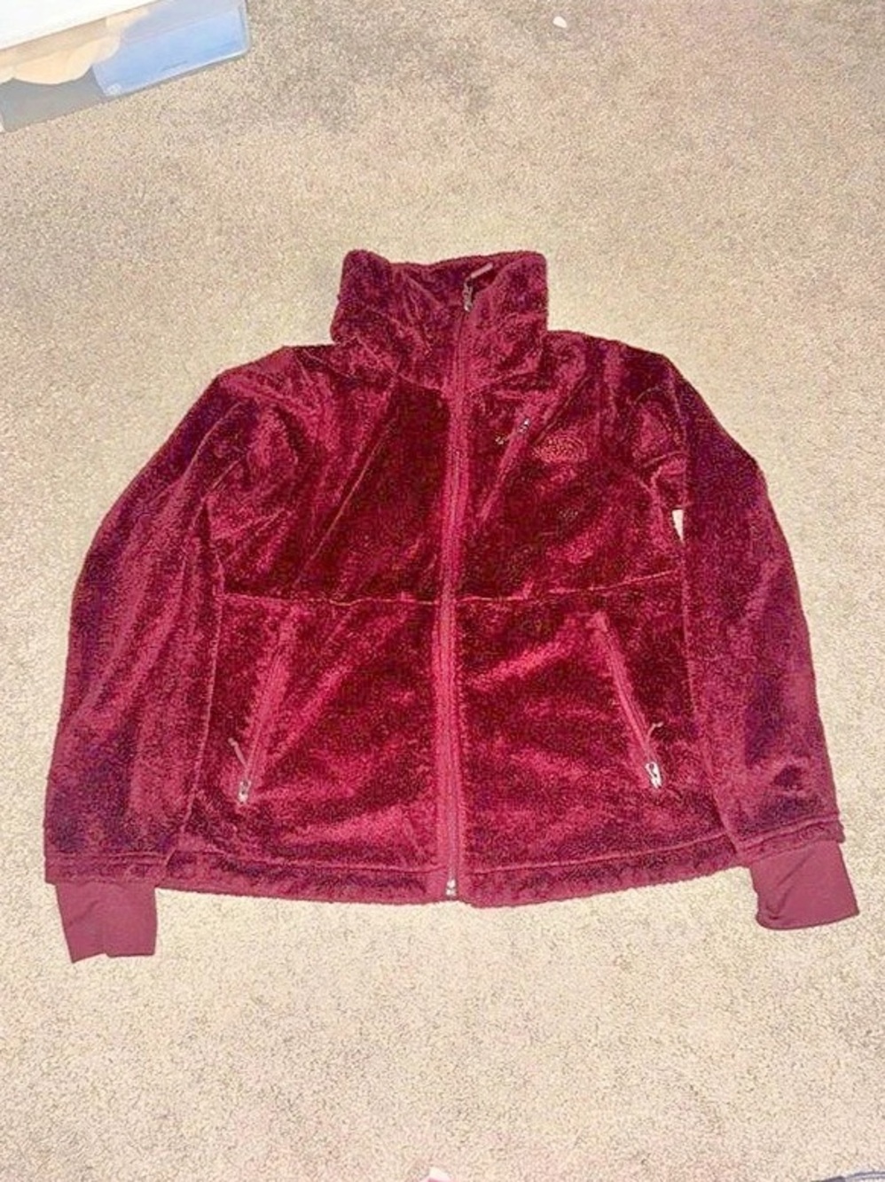 The North Face Oso Fleece Jacket in Burgundy
